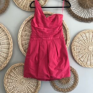 BCBG One Shoulder Hot Pink Cocktail Dress